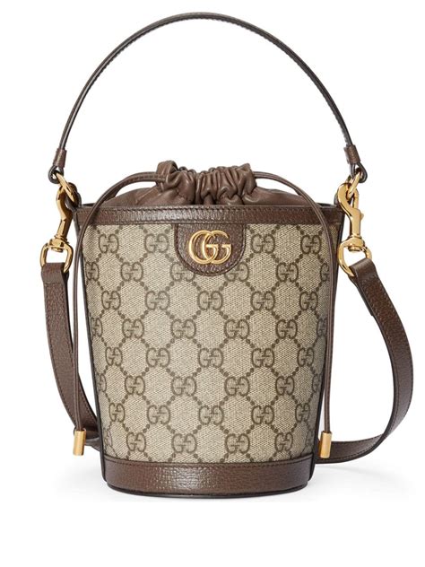 gucci beige gg supreme mini ophidia bucket bag|Gucci ophidia 3 zipper bag.